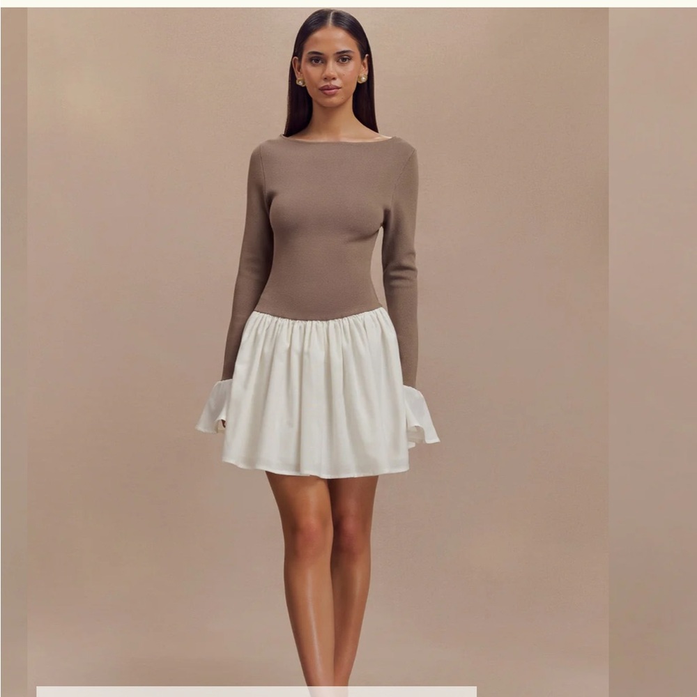 Meshki Sansa knit and linen dress